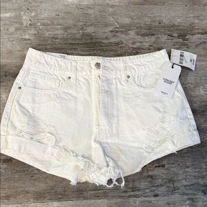 Women's White Denim Shorts